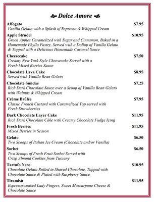 Menu photo 8 Vaso Azzurro Ristorante Mountain View, CA Menu photo 8 Vaso Azzurro Ristorante Mountain View, CA