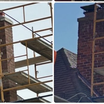 Valor Masonry Brick & Block Restoration - Before (right) and after (left) - Masonry/Concrete Near Me