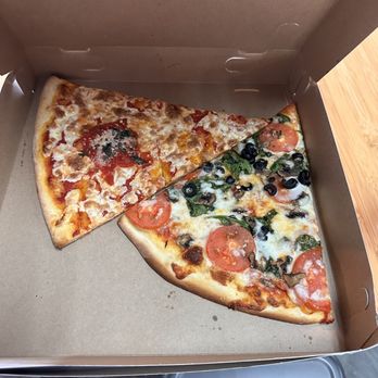 Nexus Pizza - Margarita slice and veggie slice - Pizza Near Me - Orlando, Florida Nexus Pizza - Margarita slice and veggie slice - Pizza Near Me - Orlando, Florida