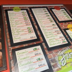 Taqueria El Kora - Menu