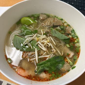 Thai House - Pho Combination Soup. Meatballs, Beef, Shrimp + Rice Noodles - Asian Fusion Near Me - Athens, Tennessee Thai House - Pho Combination Soup. Meatballs, Beef, Shrimp + Rice Noodles - Asian Fusion Near Me - Athens, Tennessee
