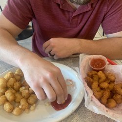 Wagon Wheel Restaurant - Shrimp basket with tots $7.95 plus tax