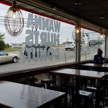 Hurts Donut - Bar height tables with a great view! - Donuts Near Me - Branson, Missouri Hurts Donut - Bar height tables with a great view! - Donuts Near Me - Branson, Missouri