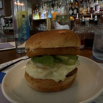 Lindens - Lamb sausage, has brown, egg, cheese, brioche bun - New American Near Me - New York, New York