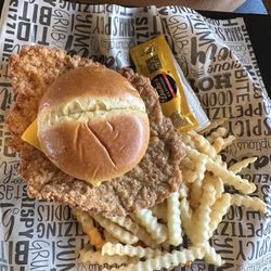 The Brass Ring - Breaded tenderloin and fries