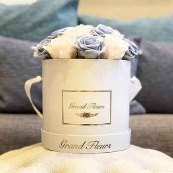 Grand Fleurs - My custom bouquet with mist-blue and blush. LOVE it! - Florists Near Me - San Francisco, California Grand Fleurs - My custom bouquet with mist-blue and blush. LOVE it! - Florists Near Me - San Francisco, California