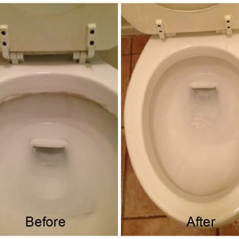 Tam Tams Cleaning Service - Before and after of a toilet with calcium build up - Home Cleaning Near Me - Mesa, Arizona Tam Tams Cleaning Service - Before and after of a toilet with calcium build up - Home Cleaning Near Me - Mesa, Arizona