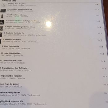 Industry Pizza - Beer menu - Pizza Near Me - South San Francisco, California