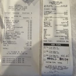 Paying tip on top of tax? And the 15% is different on both receipts Paying tip on top of tax? And the 15% is different on both receipts