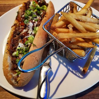 Yard House - Korean BBQ Cheesesteak with fries - New American Near Me - Springfield, Virginia Yard House - Korean BBQ Cheesesteak with fries - New American Near Me - Springfield, Virginia