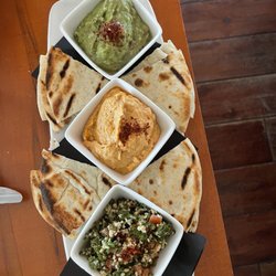 The Aviary - Mediterranean appetizer with tabouleh, hummus, and ¿guacamole? - yes, guac.