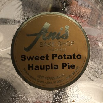 Ani's Bake Shop - Ani's Sweet Potato Haupia Pie - Bakeries Near Me - Aiea, Hawaii Ani's Bake Shop - Ani's Sweet Potato Haupia Pie - Bakeries Near Me - Aiea, Hawaii