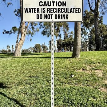 Wilson Park Splash Pad - Caution Sign (water js recirculated; do not drink) - Water Parks Near Me - Torrance, California Wilson Park Splash Pad - Caution Sign (water js recirculated; do not drink) - Water Parks Near Me - Torrance, California