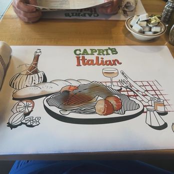 Capri's Italian - Placemat - Italian Near Me - Greenville, South Carolina Capri's Italian - Placemat - Italian Near Me - Greenville, South Carolina