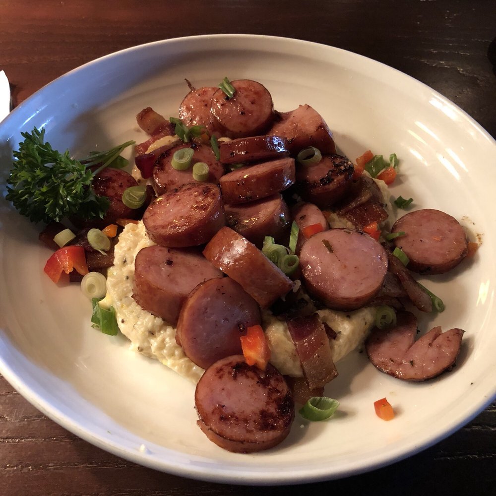 Appalachian Grill - Kielbasa and grits. - American Near Me - Cartersville, Georgia