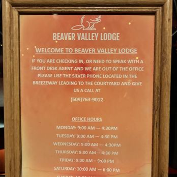 Beaver Valley Lodge - Hours - Resorts Near Me - Leavenworth, Washington
