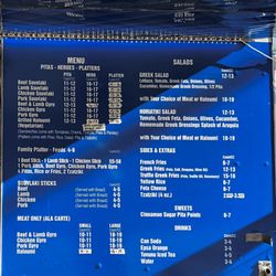 Souvlaki By Nikos - Menu
