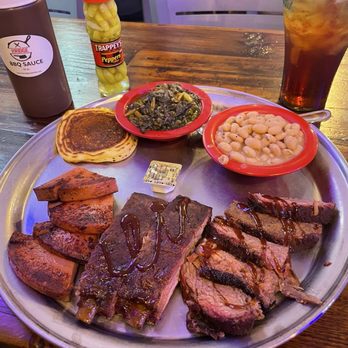 The Ridge Nashville - Brisket, ribs, smoked bologna, turnip greens, white beans, and a side of fried cornbread - American Near Me - Nashville, Tennessee The Ridge Nashville - Brisket, ribs, smoked bologna, turnip greens, white beans, and a side of fried cornbread - American Near Me - Nashville, Tennessee