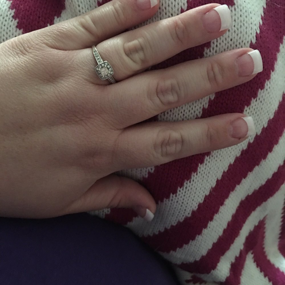 The little scanned area was there before my visit. I don't want anyone to see that on my review and think it happened at the nail salon.