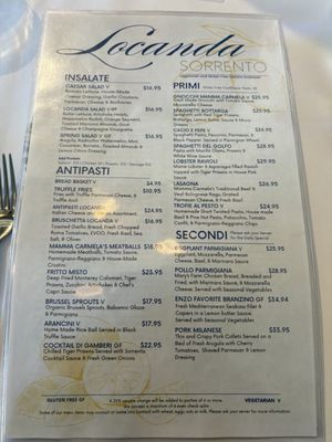 Menu photo 2 Locanda Sorrento Campbell, CA Menu photo 2 Locanda Sorrento Campbell, CA