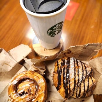 Ocean Side Bakery - Cinnamon roll (L), Chocolate Croissant (R) - Bakeries Near Me - Honolulu, Hawaii
