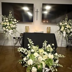 Penny and Lulu Studio Florist - She also made a free standing arrangement for in front of the podium!