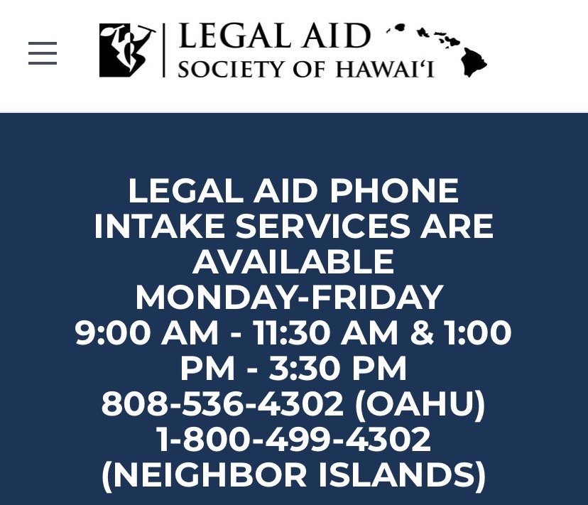 LEGAL AID SOCIETY OF HAWAII Updated July 2024 15 Reviews 924