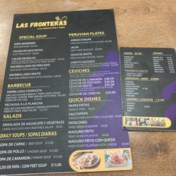 Food and drinks menu
