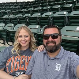 Sitting in stands at Comerica Park Sitting in stands at Comerica Park