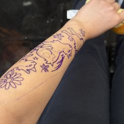 Unkindness Art - Stenciled arm