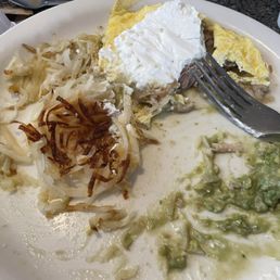 As you can see, I've been eating my omelette As you can see, I've been eating my omelette