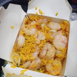 Large Shrimp Fried Rice with $ extra shrimp AFTER I made myself a plate