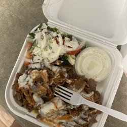 Sam's Kabab Gyro - Gyro Platter with salad and rice