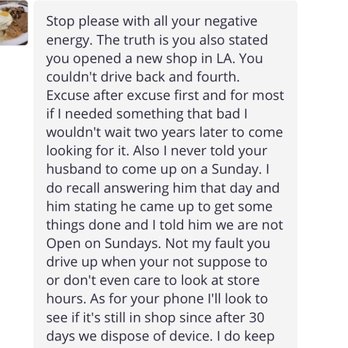 Dr Apple San Diego - Owner BLAMING me for HIM telling me to pick up the phone on a Sunday. The audacity! - Electronics Repair Near Me - Chula Vista, California Dr Apple San Diego - Owner BLAMING me for HIM telling me to pick up the phone on a Sunday. The audacity! - Electronics Repair Near Me - Chula Vista, California