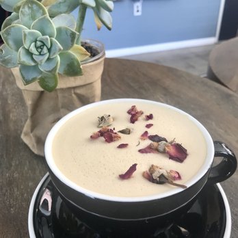 The Merchant - Aesthetically-pleasing and tasty rose milk tea! - Coffee & Tea Near Me - Long Beach, California