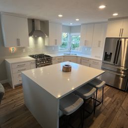White quartz countertops by @BattleBornGranite White quartz countertops by @BattleBornGranite
