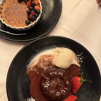 Fogo de Chão - Chocolate lava and Crème brûlée - Brazilian Near Me - Pasadena, California