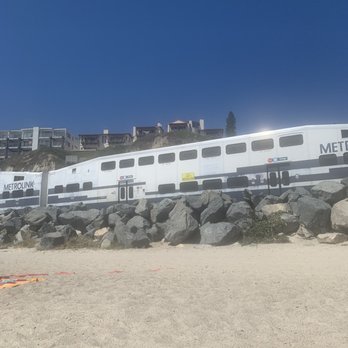 San Clemente State Beach - Train passes by - Beaches Near Me - San Clemente, California