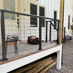 Norstar Fence - We recently completed this custom aluminum cable railing installation in Canton, NC.