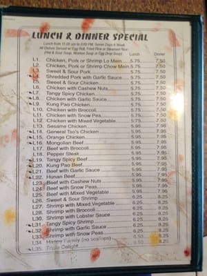 Menu photo 1 Spring China Cafe Houston, TX Menu photo 1 Spring China Cafe Houston, TX