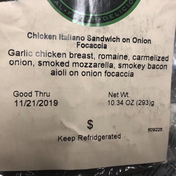 Moffitt Cafe and Express UCSF - Tuesday, November 19, 2019: chicken Italian on onion focaccia. - Cafes Near Me - San Francisco, California Moffitt Cafe and Express UCSF - Tuesday, November 19, 2019: chicken Italian on onion focaccia. - Cafes Near Me - San Francisco, California