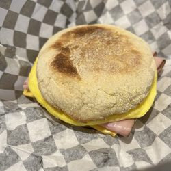 Cafe Louvre - Ham, Egg and Cheese on English Muffin