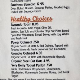 Healthy menu Healthy menu