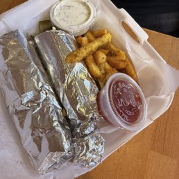 The beef Shawarma, super tender and juicy beef with their incredibly crispy fried