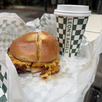 Leon’s Bagels - Bacon egg and cheese bagel - Bagels Near Me - New York, New York