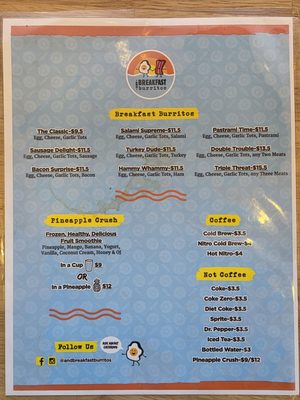 Menu photo 5 And Breakfast Burritos Oceanside, CA Menu photo 5 And Breakfast Burritos Oceanside, CA