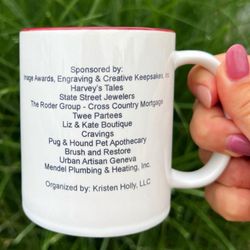 Image Awards, Engraving & Creative Keepsakes - Back of the special event mug to showcase supporting sponsors for this fall event.