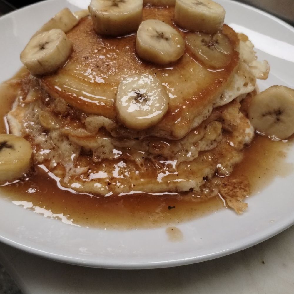 Savanna - Banana fosters pancakes - Seafood Near Me - Gulf Shores, Alabama Savanna - Banana fosters pancakes - Seafood Near Me - Gulf Shores, Alabama