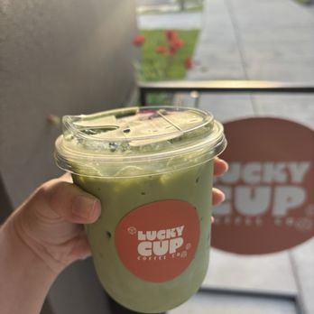 Lucky Cup - Raspberry hibiscus iced matcha - Coffee & Tea Near Me - St. Petersburg, Florida Lucky Cup - Raspberry hibiscus iced matcha - Coffee & Tea Near Me - St. Petersburg, Florida