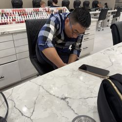 Pearl Nail Salon - He's clipping his toenails!!